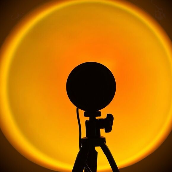 Sunset Projection Lamp 360 Degree Swivel Tripod Selfie Atmosphere Mood Light USB - Picture 8 of 13